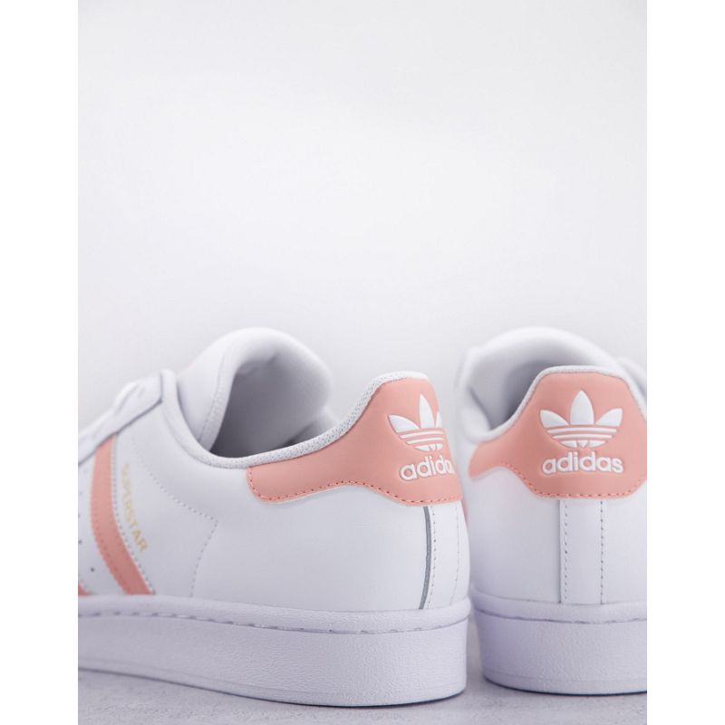 Uomo Scarpe adidas Originals - Superstar - Sneakers bianche con strisce rosa