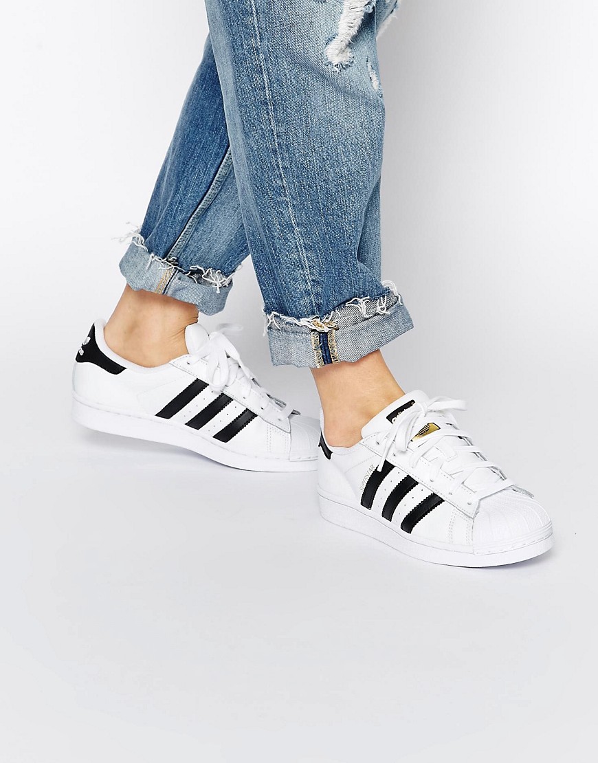 Adidas Originals - Superstar - Sneakers bianche e nere-Bianco