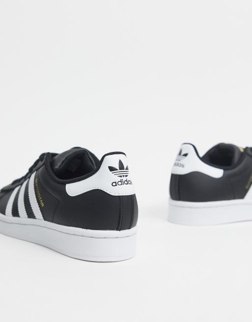 Adidas superstar clearance black white sole