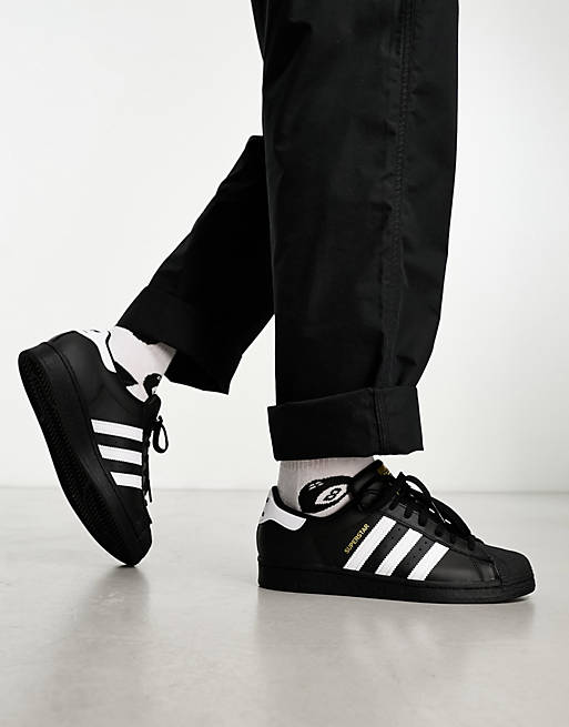 adidas Originals Superstar sneakers in black and white | ASOS