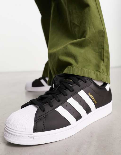 Adidas originals white shop with black stripes