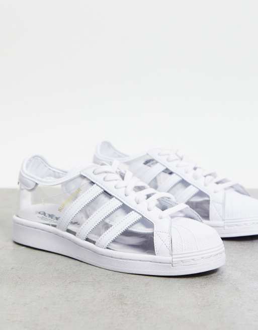 adidas superstar black transparent