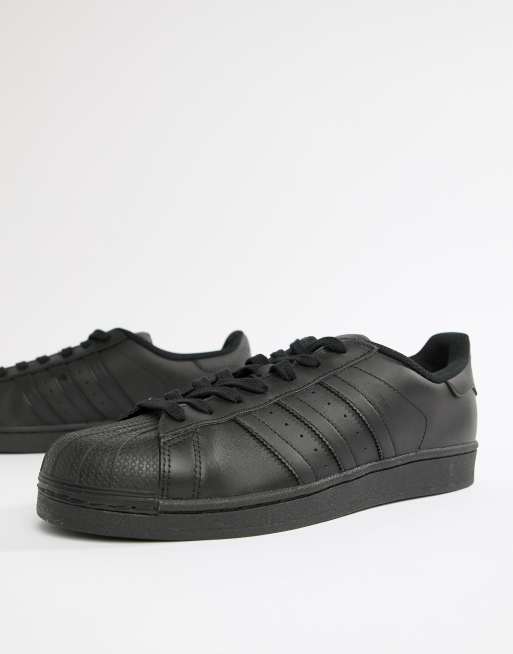 Adidas superstar hot sale triple black