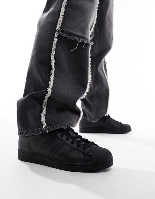 Adidas originals superstar boot luxe sneakers 2024 in triple black