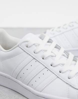 triple white adidas superstars