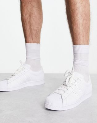 adidas Originals Superstar sneakers in triple white - ASOS Price Checker