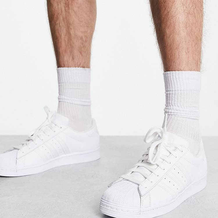 adidas Originals Superstar sneakers in triple white | ASOS