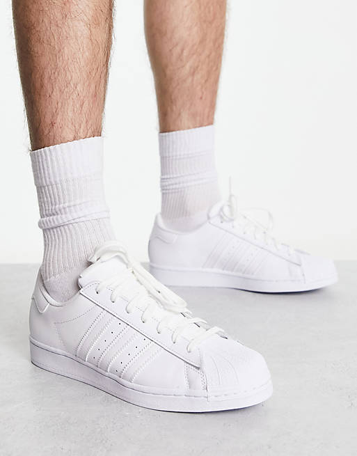 adidas Originals Superstar sneakers in triple white | ASOS