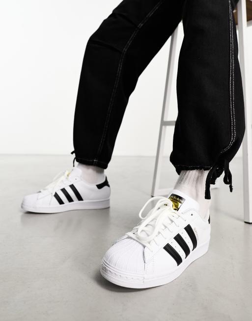 adidas Originals Retro Sport tape wide leg pants in black