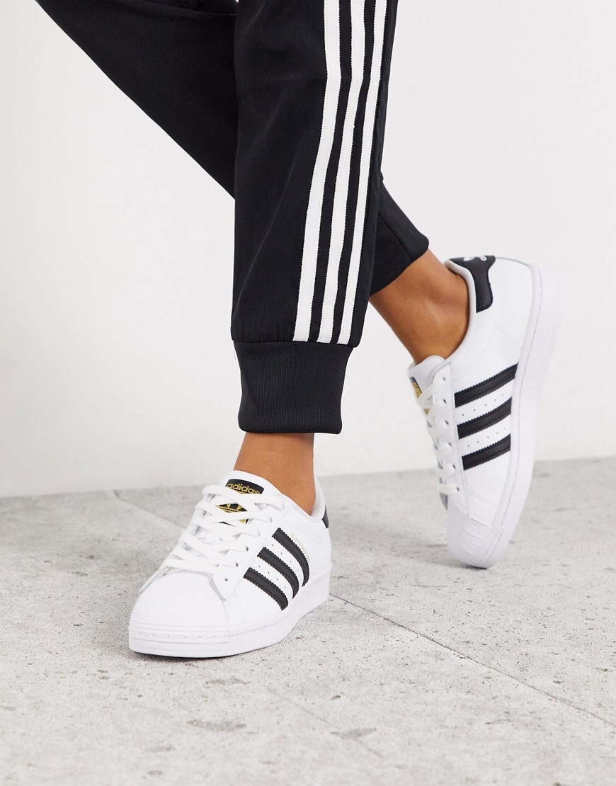 adidas Originals Superstar sneakers in white and black