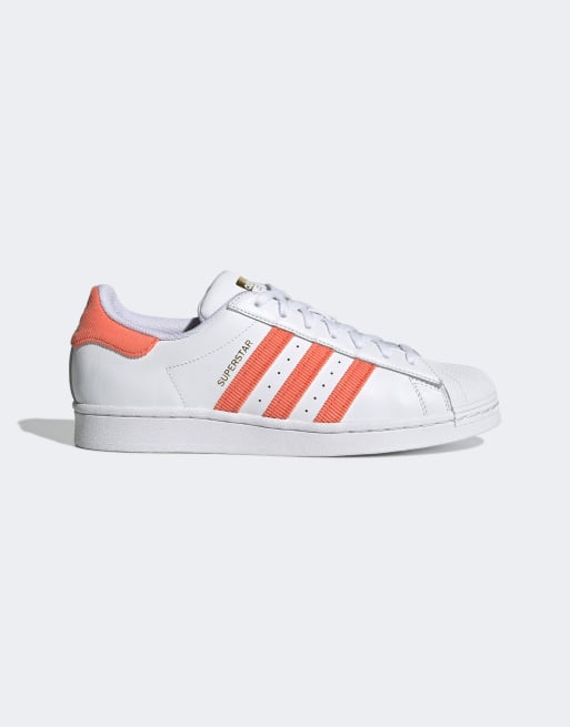 adidas Originals Superstar sneakers in white with blue detail