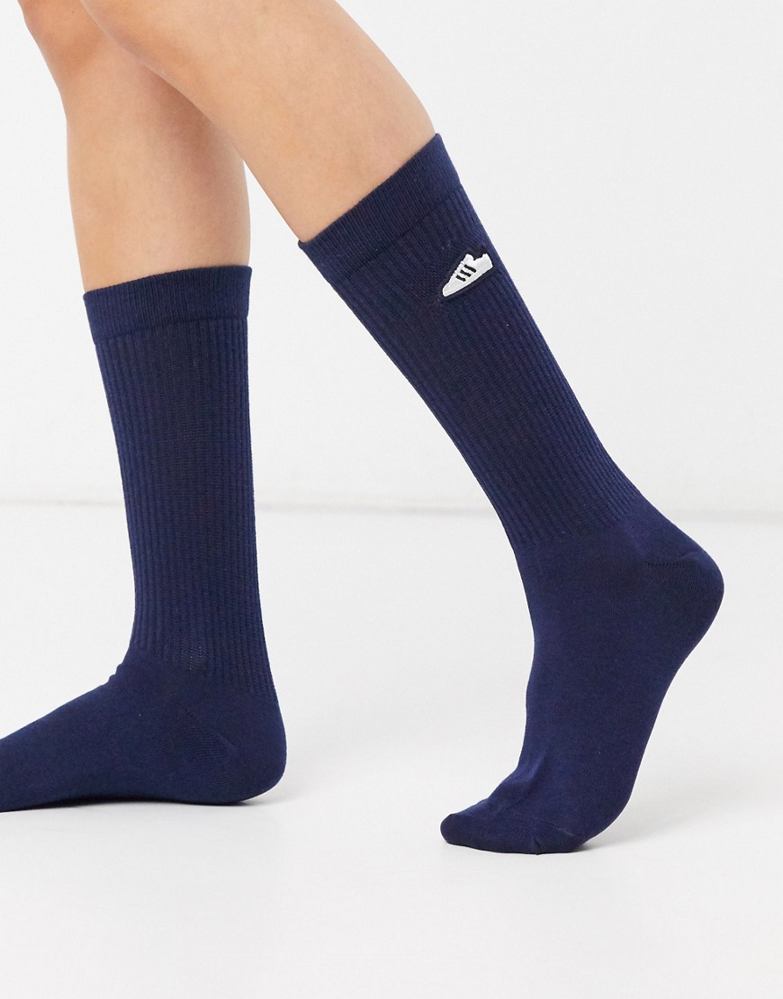Adidas Originals Superstar sock in navy-Black