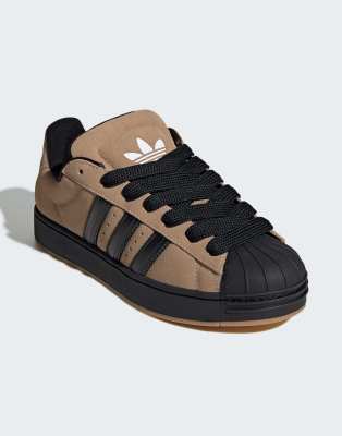 Originals - Superstar St - Schuhe in Cardboard / Core Black / Gum-Brown Brown 35 1/3