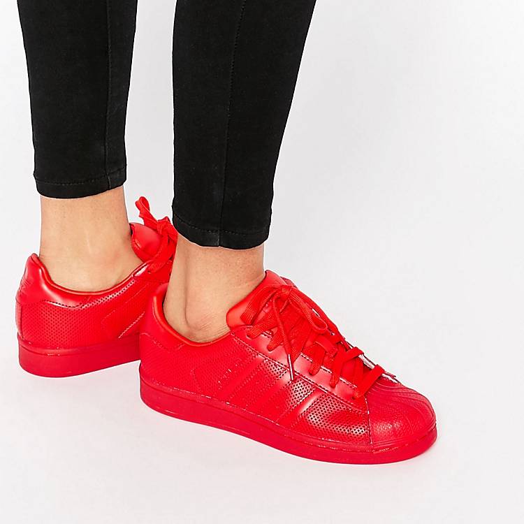 faktor hver verden adidas Originals Superstar Super Color Scarlet Red Sneakers | ASOS