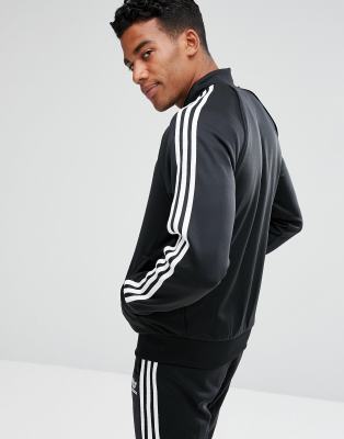 adidas superstar track top black