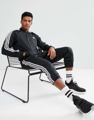 originals superstar track jacket in black bk5921