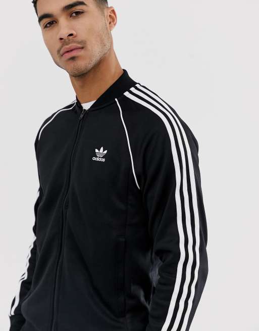 Adidas originals superstar track 2025 jacket in black cw1256