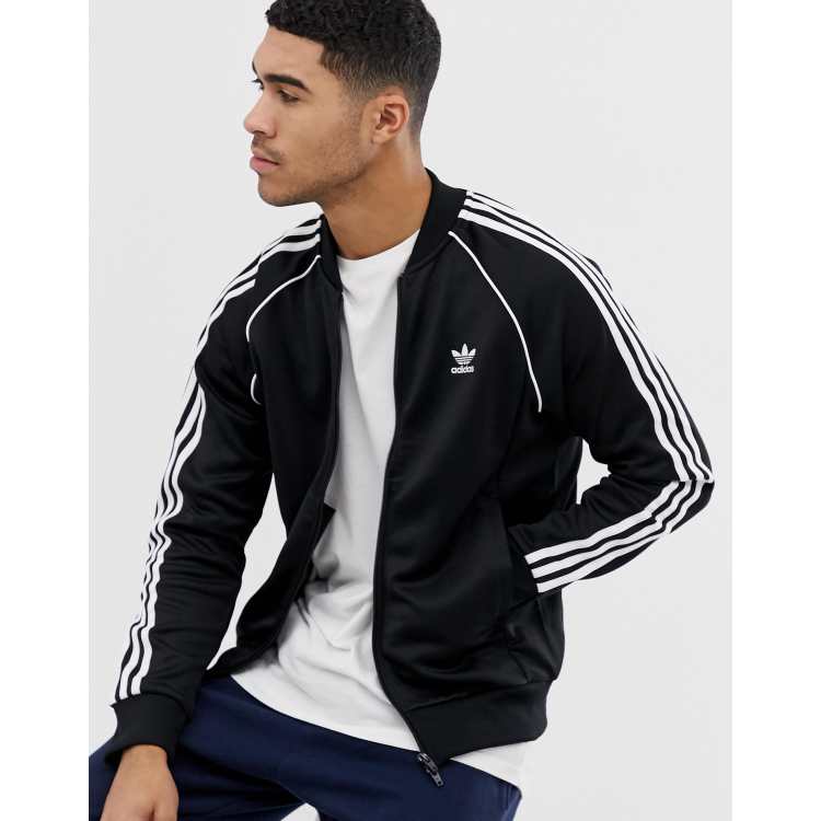 Adidas originals superstar store track jacket in black