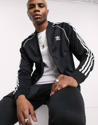 adidas originals superstar track jacket in black