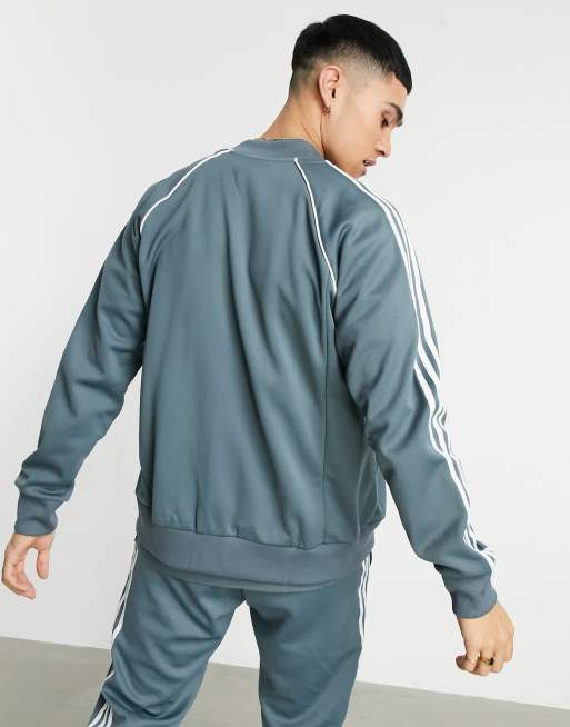 Adidas Originals Superstar Track Jacket In Blue Oxide