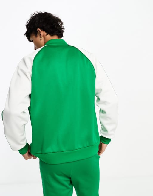 Adidas green and white cheap jacket