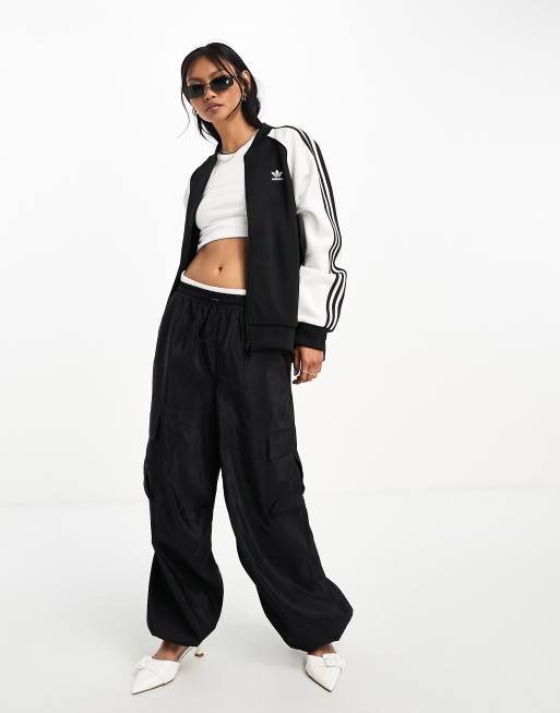 adidas Originals Women's Superstar Track Pants Medium Black/White