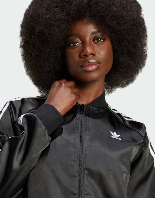 adidas Originals Superstar track top in Black