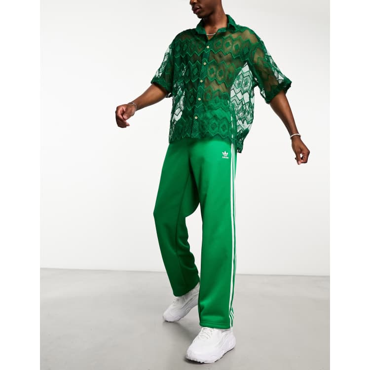 Adidas green track discount pants