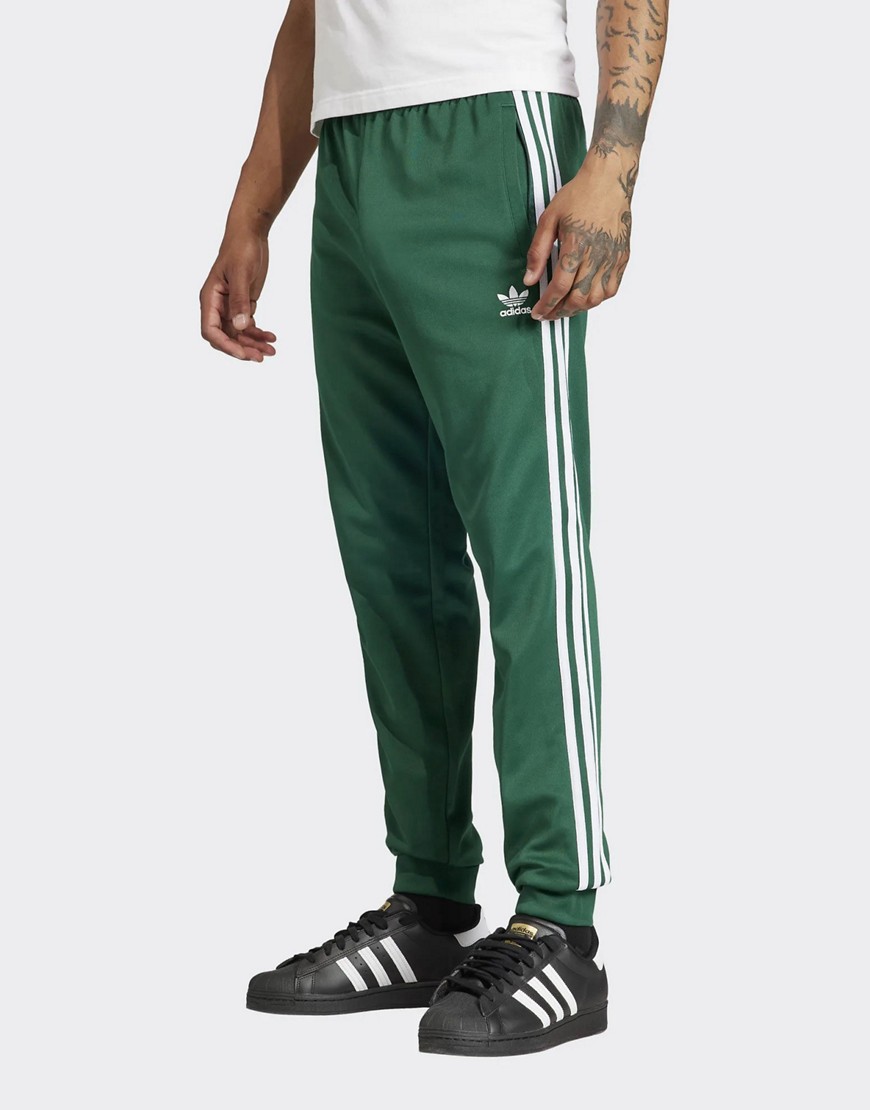 Adidas Originals Superstar Trackpants In Collegiate Green