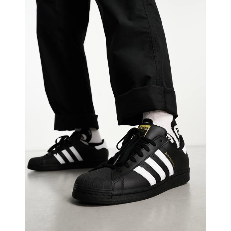 adidas Originals Superstar trainers in black ASOS