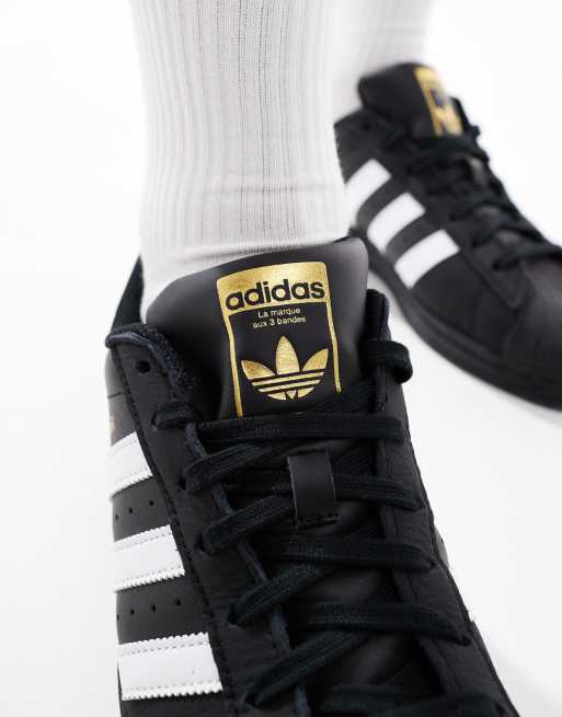 Adidas originals superstar outlet foundation trainers  black