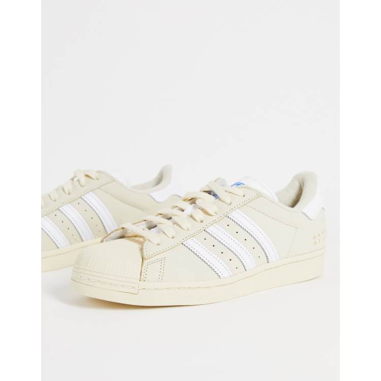 adidas Originals superstar trainers in cream