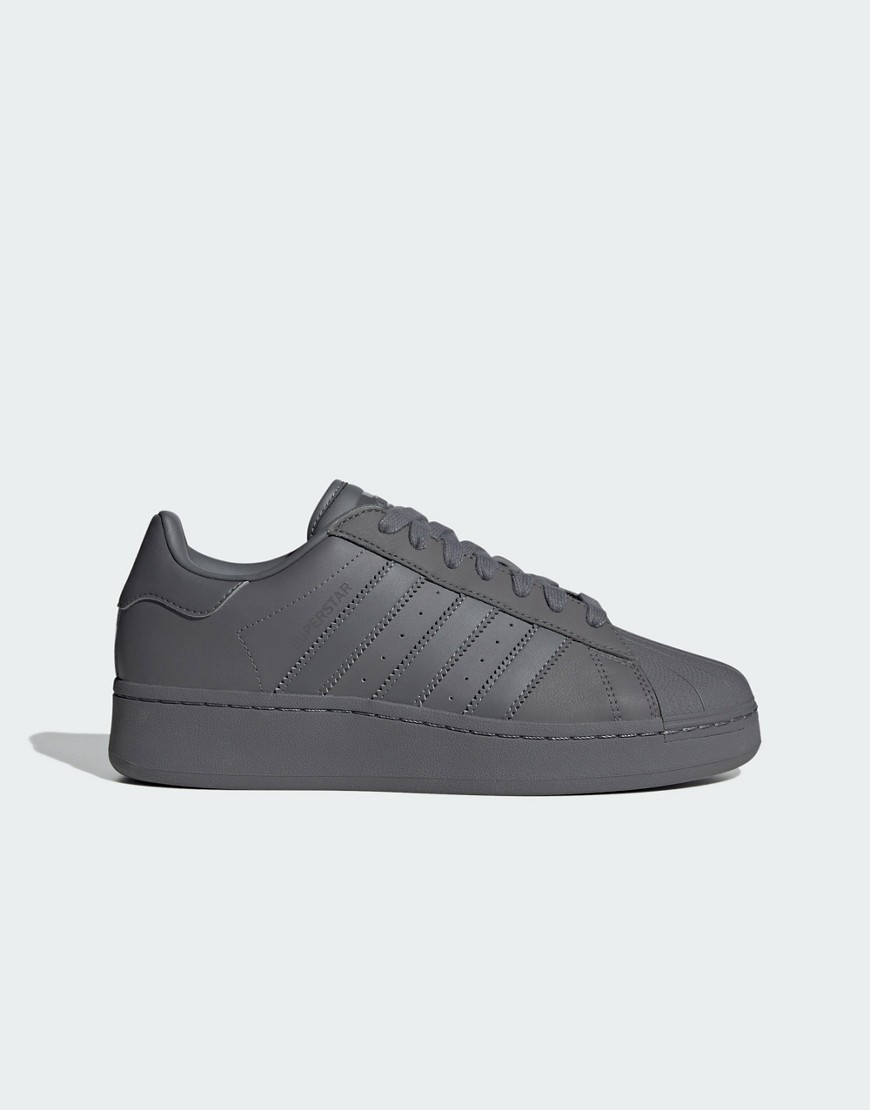adidas Originals Superstar trainers in dark grey-Black
