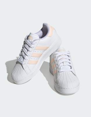 adidas Originals Superstar Trainers in Peach | ASOS