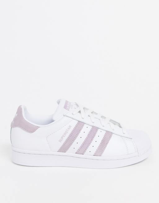 adidas Originals International Womens Day Superstar sneakers in white and  lilac