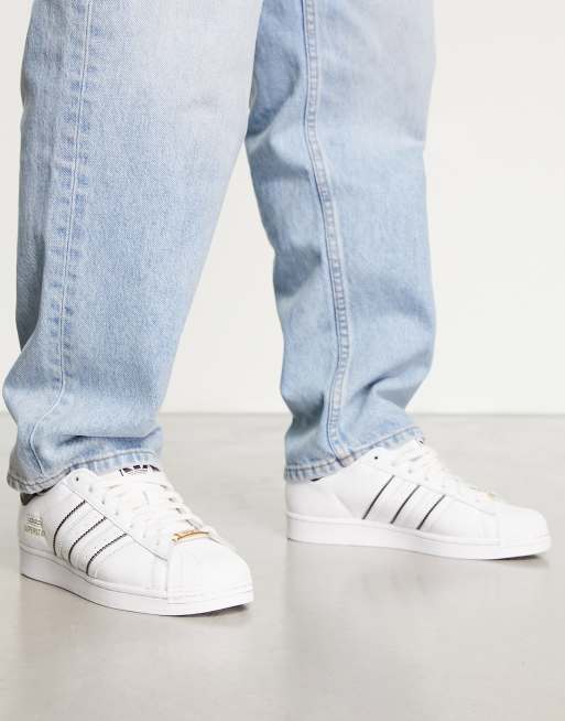 Adidas superstar with store jeans