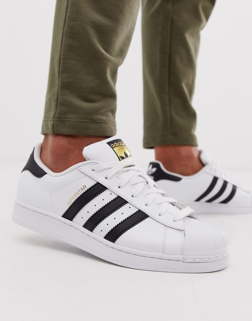 Adidas Originals Superstar trainers in white-Black