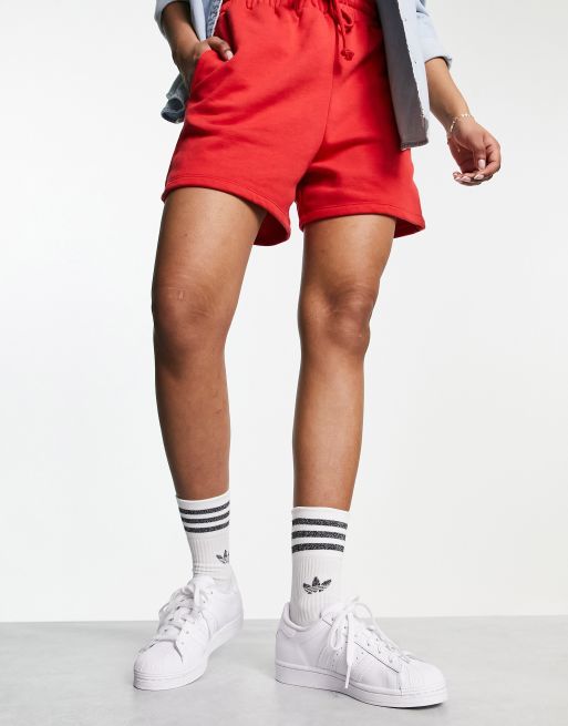 ASOS DESIGN hourglass satin short in red