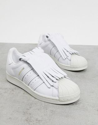 adidas originals superstar trainers in white