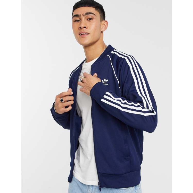 Veste adidas 2025 bleu et blanche