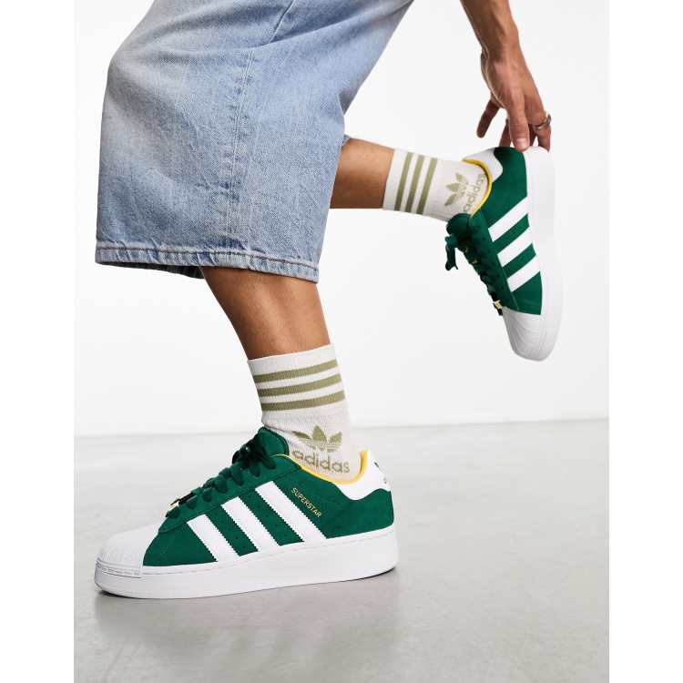 Adidas superstar 80s core green bright green off outlet white