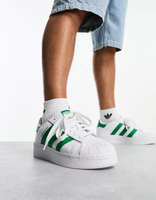 green stripe superstars