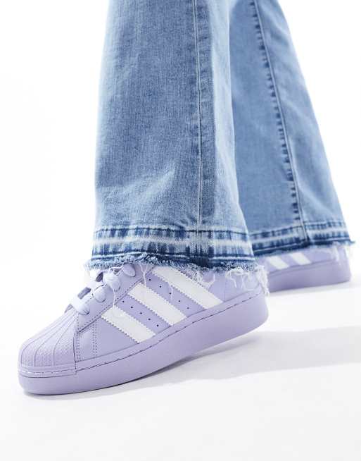 adidas Originals Superstar XLG sneakers in lilac and white