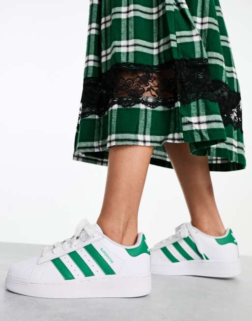 Adidas Superstar XLG Shoes - Womens - Green