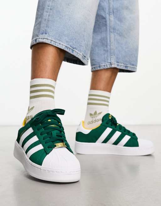 adidas Originals Superstar XLG trainers in collegiate green