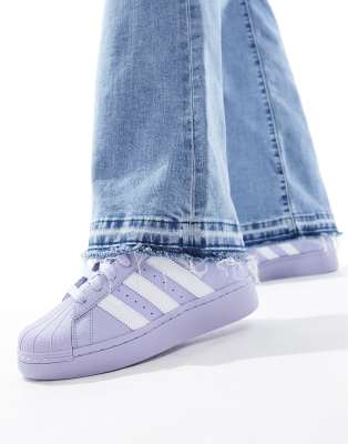  Superstar XLG trainers in lilac and white