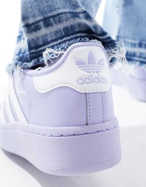 adidas Originals Superstar XLG trainers in lilac and white