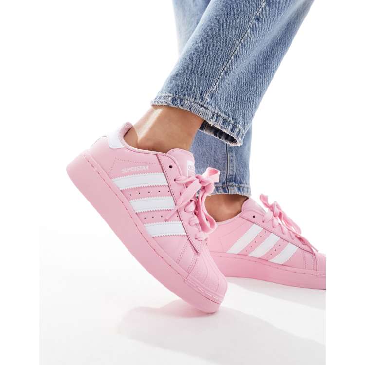 Adidas superstar womens in pink sale