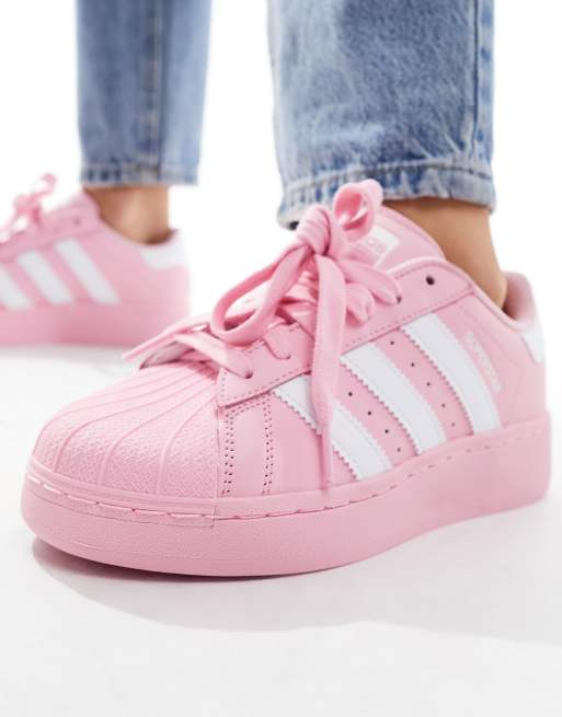 Adidas shoes hotsell pink and white