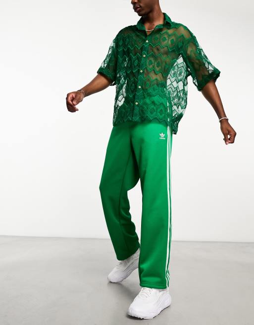 adidas Originals – Superstar – Zielone spodnie dresowe